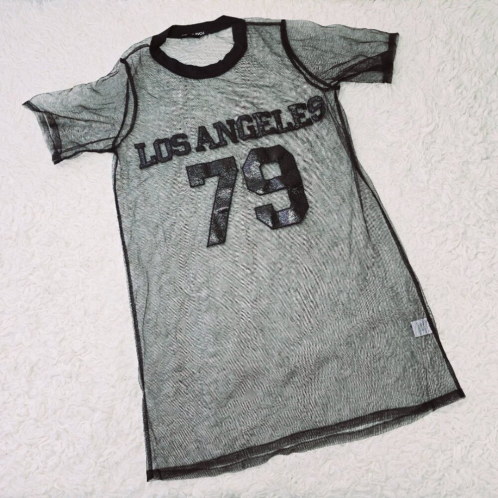 Love and Love Black Sheer  Los Angeles 79 Top, Size Small